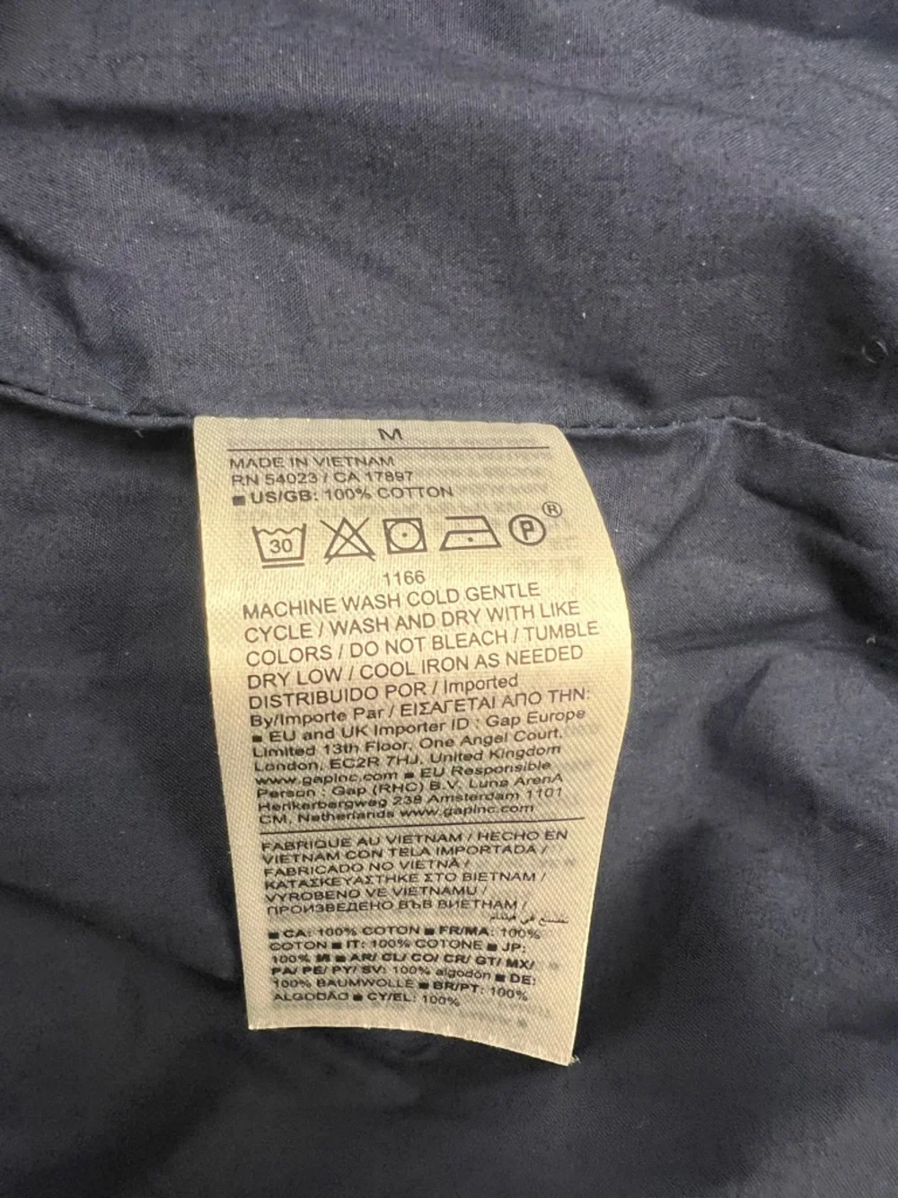 Banana Republic Navy Poplin Puff-Sleeve Mini Dress Sz Medium - Picture 10 of 10